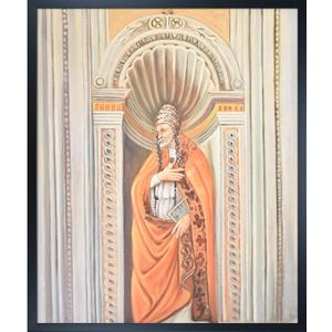 La Pastiche Sixtus II with Studio Black Wood Frame, 21.5" x 25.5"