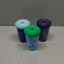 REDUCE GoGo's Kids Portable Tumbler Cups with Lids and Spill-Proof Straws - 5 Pack of Stackable 12 oz Tumblers with Twist-On Lids - Easy Storage, Dishwasher Safe - Scavenger Boy Set