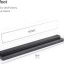 Vinyl Record Wall Mount - an Elegant Display Ledge Made from Solid Wood - This Vinyl Record Shelf Will Hold Records of Any Size (Black), 12.6d X 1.77w X 0.8h in