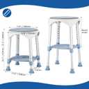 Shower Chair Stool for Inside Shower, Small Corner Plastic Stool for Shower 300 Lb,360 Swivel Bath Shower Seat for Seniors Adults Sitting, Adjustable Bathtub Stool with Storage Tray