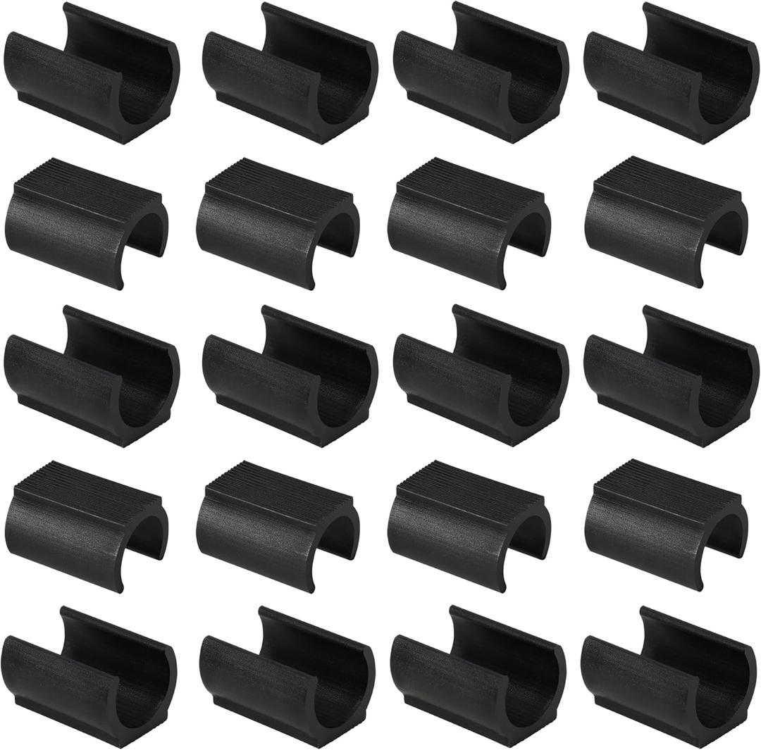 20PCS U-Shaped Metal Chair Leg Floor Protectors for Bar Stools and Chairs with Round Tube Feet, Non-Slip Foot Pads, Floor Glide Tubing Caps Covers, Protect Hardwood Floors from Scratches, 19mm (19mm - 3/4")
