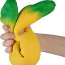 ORB Easy Sqweezy Giant Stretchy Banana - Stretches Up to 6 Feet Long - Huge Jumbo Sized Squishy Fruit Toy, Perfect to Squeeze for Stress Relief - Fun Sensory / Fidget Novelty Toy for Kids and Adults