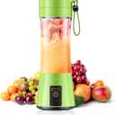 Cordless Personal Size Portable Blender - 380Ml Blender Smoothies and Shakes, BPA Free Traveling Juice Cup with Powerful Blending, Freshly Squeezed in Sports/Travel/Home (Green)