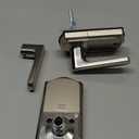 Veise VE019 Fingerprint Smart Lever Lock - APP Control, Keypad Door Lock with Handle, Keyless Entry for Front Door and Bedroom, Electronic Digital Knob, Remote Grant, IP55 Weatherproof, Satin Nickel