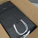 SUNEE 100 Pcs Black Gift Bags with Handles, 5.5x3.3x8 Small Paper Gift Bags Bulk for Small Business, Retail, Merchandise, Grocery and Wedding Birthday Party Favor - Black