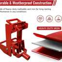 2 Pcs Wall Jack for Framing, 1,000 lbs Load Capacity, Portable Lifting Tool Works with 1-1/2" x 3-1/2" Fir Poles or 1" OD Steel Pipes, Heavy-Duty Wall Jacks for Framing, Lifting Wall Beams, Red