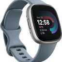 Fitbit Versa 4 Fitness Smartwatch with Daily Readiness, GPS, 24/7 Heart Rate, 40+ Exercise Modes, Sleep Tracking and more, Waterfall Blue/Platinum, One Size (S & L Bands Included) 