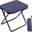 MOONCY Portable Stool, 13 Inch Small Folding Stool for Adults, Ultralight Blue Camping Stools for Hiking and Fishing, Hold Up to 265 LBS