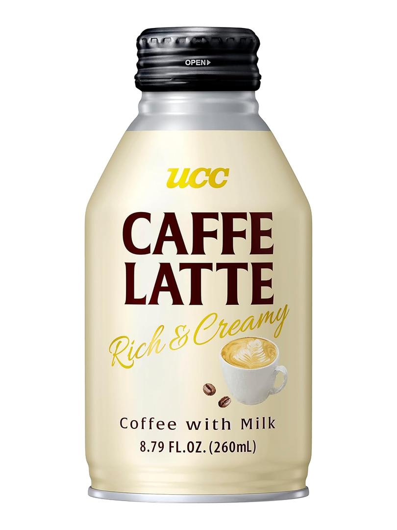7UCC Ready to Drink Caffe Latte, 8.79 FL OZ (Pack of 24), Delicious, Rich and Creamy, Convenient Bottled Coffee Drinks For On-the-Go, Imported from Japan BBD: 02-08-2
