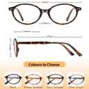 2 x Y2K Oval TR90 Blue Light Blocking Glasses Ultra Light Computer Screen Gaming for Woman