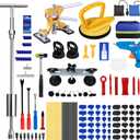 Dent Puller Hail Remover Kits,129pc Professional Car Paintless Dent Removal Tools,Slide Hammer 2 in 1 T-Bar, Adjustable Dent Lifter,Bridge Puller for Auto Body SUV Dings Damage DIY Removal