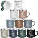 10 Pcs Thank You For Being Awesome Enamel Mugs with Handle Awesome Theme Coffee Mug 12 oz Employee Appreciation Gifts for Back to School Teacher Staff Coworkers Assistant Nurse (3.15 x 3.15 inches)