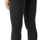 YEOREO Women's Workout Gym Leggings Julissa Hidden Scrunch Butt Sculpting Compression Mid Rise V Back Yoga Leggings 26" (Size Medium, Black)