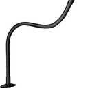 24-INCHS Flexible Gooseneck Microphone Stand with Heavy Duty Desk Clamp for Podcast, Meetings, Lectures, Radio Broadcasting Studio, Live Broadcast Equipment, TV Stations