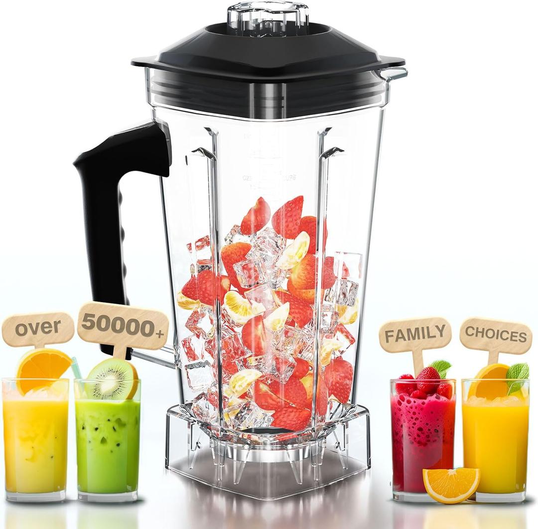 WantJoin Blender Cup ONLY for WantJoin 200D Ice Blenders,Spare pitcher for Mechanical blender and Digital display blender (Plastic)