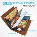 2-Pack Restaurant Menu Covers 8.5 x 11 - Menu Holder 4 Page 8 View, Menu Book Menu Sleeves for Restaurant, Bar, Caf