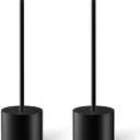 Cordless Table Lamp Set of 2, Rechargeable 5000mAh Battery Operated Outdoor Table Lamps, Portable LED Desk Lamp, 3 Color Dimmable Table Light for Restaurant, Patio, Bedroom, Bedside Night Lamp(Black)