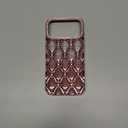 for iPhone 17 Pro Max Glitter Bling Case,Cute Luxury 3D Sparkle Rhinestones Flowers Diamond Soft TPU Plating Bumper Shockproof Women Girls Slim Protective Case for iPhone 17 Pro Max 6.9",Pink