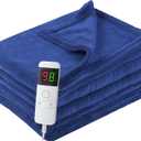 Kosydown Heated Electric Blanket Throw Size 50"x 60" Heating Thow Blanket Soft Warm Thick Bed Blanket for Cold Winter 5-Position