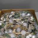 22 Inch Champagne Gold & Silver Seashell Wreath for Front Door, Coastal Summer Wreath with Natural Starfish, Abalone and Sand Dollars, Under The Sea Theme for Indoor Outdoor Decor