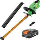 WORKPROX 20V Cordless Hedge Trimmer, Electric Bush Shrub Trimmer, 22" Dual-Action Blade and 3/4" Cutting Capacity with Safety Lock, Great for Garden, Yard, 2.0Ah Battery & Charging Cable Included