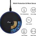 Pocxwa Wireless Charger for Samsung iPhone LG, Fast Wireless Charging Pad Compatible with Samsung Galaxy S25 Ultra S24 Plus S23 S22 S21 S20 S10 S9 S8 Note 20 10 9 8, iPhone 17 16 15 14 13 12 11 X XS