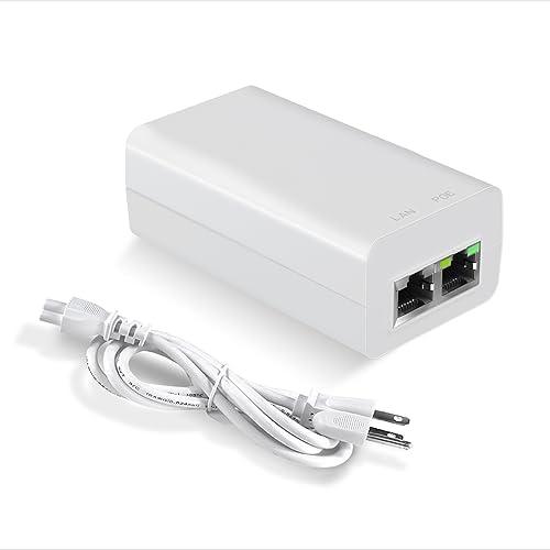 Gigabit PoE Injector 48V 15W, Single Port PoE Power Injector for IP Camera, Wireless Access Point, IP Phones, EN15GF