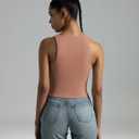 Colorfulkoala Women's Body Contour Tank Tops (Brown, XXL)