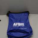 6 blue drawstring bags, white logo