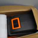 GOXAWEE Retractable Garden Hose Reel, 1/2" x 100 ft Upgraded UV Resistant Water Hose Reel Wall Mounted, Any Length Lock, Automatic Rewind, 180Swivel Metal Bracket, Orange