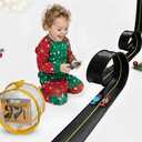 Flexible Race Car Track Set, with Pressure Suction Cup, 2 Small racecars, Zipup Storage Bag, Highly Flexible Two-Lane, Slot Car Race Tracks Set, DOUBLESIDED 5+ Meters Long, Montessori Toy
