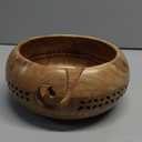 Kimona Yarn Storage Wooden Yarn Bowl Knitting Bowl Large Crochet Yarn Holder Gifts for Women (8" X 8" X 4")