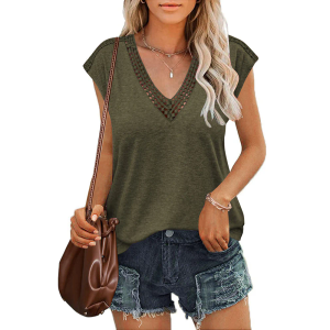 Tank Tops Short Sleeve Shirt- Zeagoo S