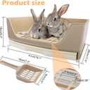 BWOGUE Large Rabbit Litter Box Toilet,Potty Trainer Corner Bedding with Drawer Larger Pet Pan for Adult Guinea Pigs, Rabbits, Hamster, Chinchilla, Ferret, Galesaur, Small Animals(White)