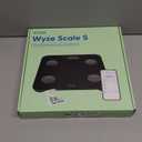 Wyze Scale S, Scale for Body Weight, Digital Bathroom Scale for Body Fat, BMI, Muscle, Heart Rate, Body Composition Analyzer with App, Batteries Included, Bluetooth, 400 lb, Black