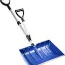 Ergonomic Snow Shovel for Driveway and Car, 51 Inch Long Heavy Duty Snow Shovels for Snow Removal with Assist Handle, Large Capacity Lightweight Winter Tool for Garage, Camping