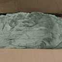 Double Side Faux Fur Throw Blanket,Cozy Soft Fuzzy Fluffy Faux Rabbit Fur Blanket for Couch, Bed, Sofa,Room Decor-Sage Green,60x90 inch