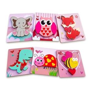 Valentines Day Gifts 6 PCS Wooden Puzzles