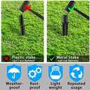 Metal Stakes Solar Lights Replacement Spike - Outdoor Ground Stake for Backyard Garden Lights Landscape Yard Pathway Patio Lamps 8 Pack - Fits 3/4" Poles (0.78" Actual), 5-3/8" Long