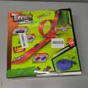 Flexible Race Track for Kids Starter Set - 20FT Flex Race Car Ramp Track with Strong Suction Cups, Rolls Up Portable DIY Racetrack Compatible with Hot Wheels & Diecast 1/64th Cars (Blue)