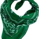 CoverYourHair Paisley Bandanas - 100% Cotton Cowboy Bandanas - 6 Pack Assorted Western Headwraps