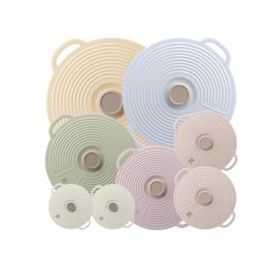 GUANCI Silicone Lids for Bowl 8 Pack, Microwave Splatter Cover with 6 Sizes Reusable Heat Resistant Lids Fits Cups, Bowls, Plates, Pots, Pans, Skillets, Stove Top, Oven, Fridge Dishwasher Safe