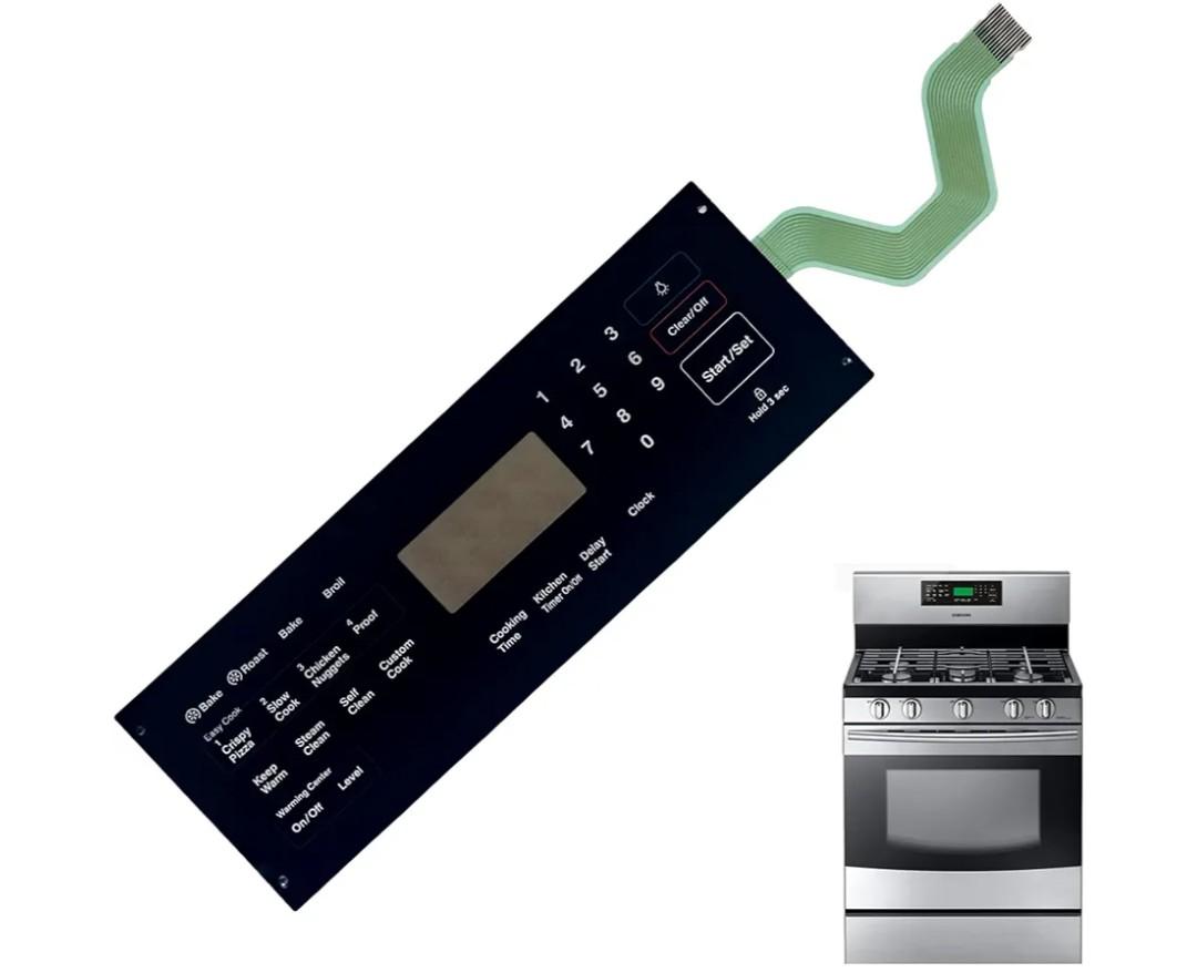 DG34-00020A Range Membrane Switch Touchpad Overlay-Compatible with Samsung Stove/Oven,Replaces AP5623392,PS4240764,NE594R0ABSR,NE59J3420SS,NE59J3420SB, NE59J3421SS,NE595R0ABSR-Touch Panel