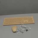 Wireless Keyboard and Mouse Combo, RGB Backlit, Rechargeable & Light Up Letters, Full-Size, Soft Typing, Sleep Mode, 2.4GHz Quiet Keyboard Set for Mac, Windows, Laptop, PC, Trueque (Warm Sand)