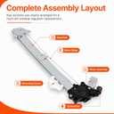 Front Left Window Regulator Compatible with Accord 2013-2017