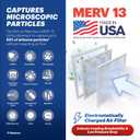 BNX TruFilter 20x25x4 (19.5 x 24.5 x 3.63 Slim Fit) MERV 13 Air Filter (2-Pack) - MADE IN USA - Air Conditioner HVAC AC Furnace Filters Health, Allergies, Mold, Bacteria, Smoke, MPR 1900 FPR 10