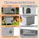 Heated Cat House for Outside with Insulated Liner
Outdoor Cat House Weatherproof,Plastic,Easy to Assemble Easy to Clean