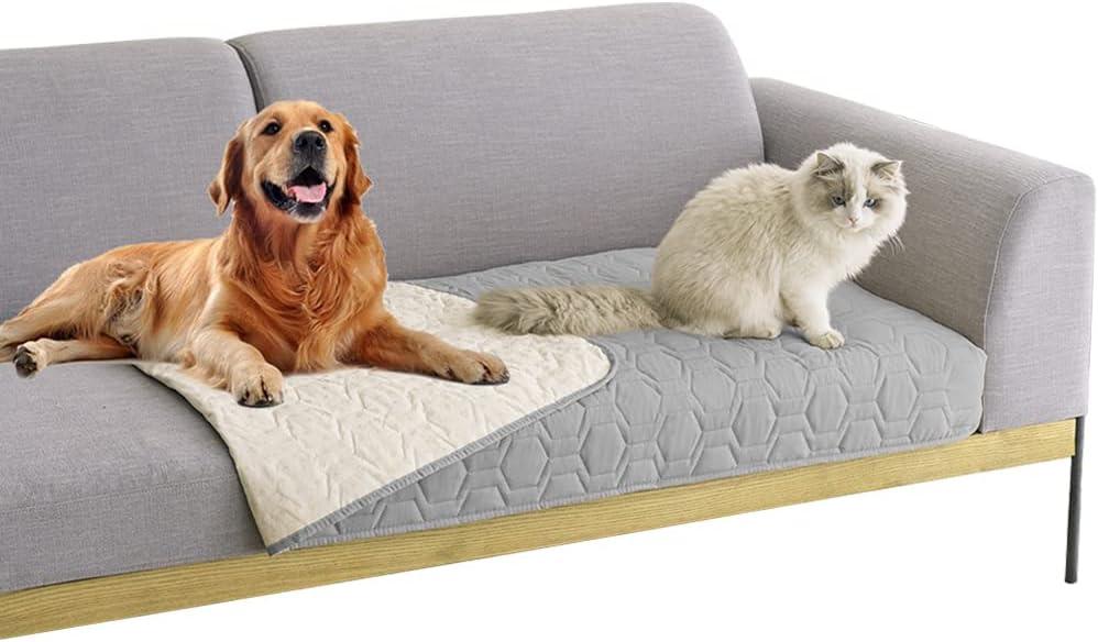 Waterproof and Non-Slip Dog Bed Cover and Pet Blanket Sofa Pet Bed Mat car Incontinence Mattress Protectors Furniture Couch Cover for Most Cats Dogs,Pets30x70-Light Grey (30x70Inch (Pack of 1))