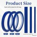 6 Rolls Fine Line Tape, Multi-Size Vinyl Fineline Pinstripe Tapes, 1/12, 1/8, 1/4 in x 36 yd Fineline Masking Tapes, Flexible Pinstripe Tape for DIY Car Auto Paint Art, Blue