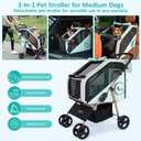 Ownpets 3 in 1 Dog Stroller & Car Seat, Foldable Dogs Carrier